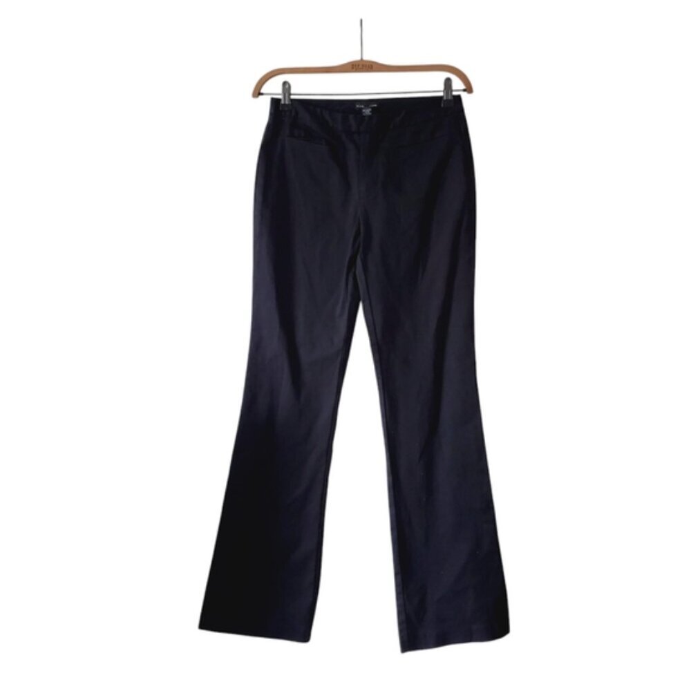 Club Monaco Black Cotton Flare Wide Leg Trousers 4 - Picture 2 of 7